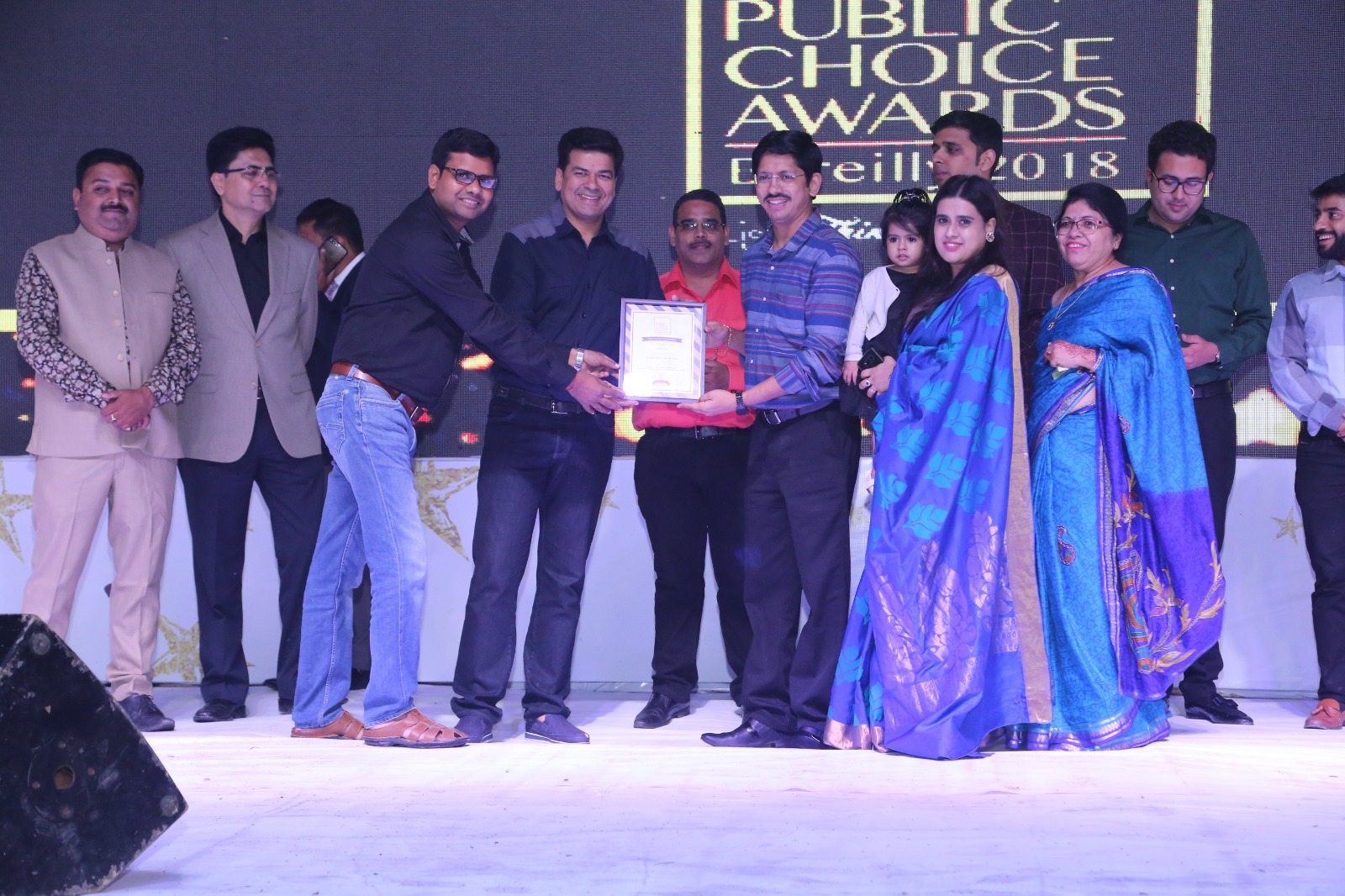 Gurukul Classes receiving the Public Choice Award, Bareilly 2018