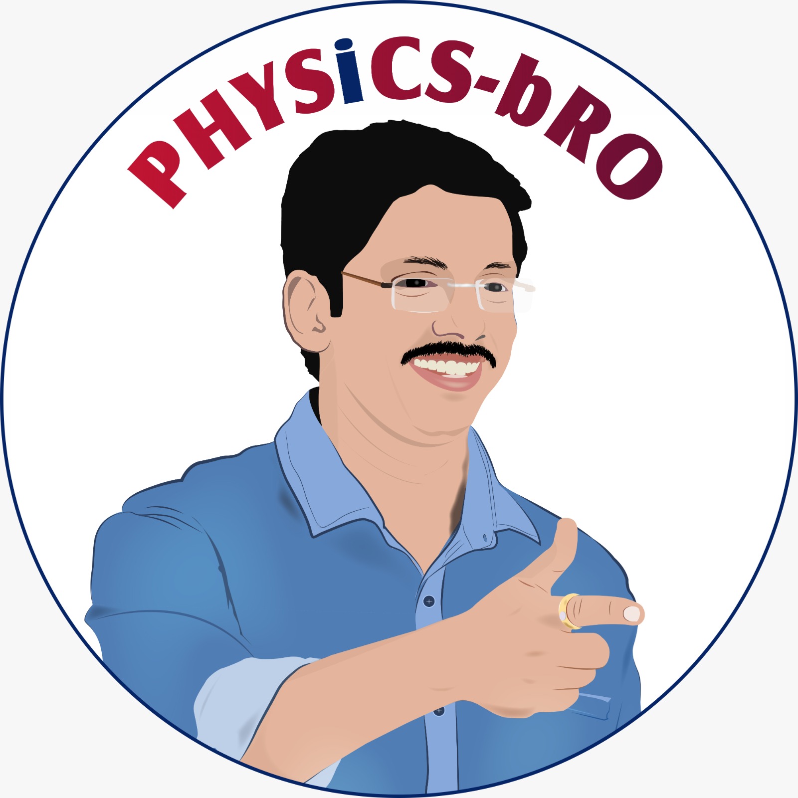Physics Bro — Vaibhav Agarwal illustrated brand mark